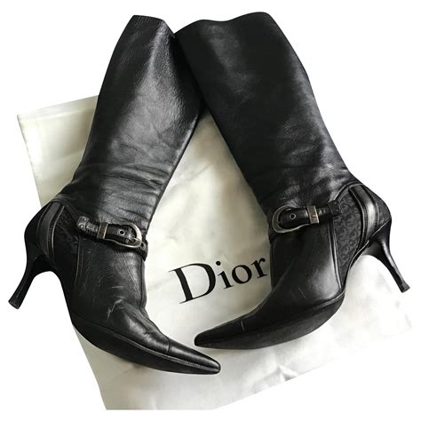 christian dior boots black|authentic christian dior boots.